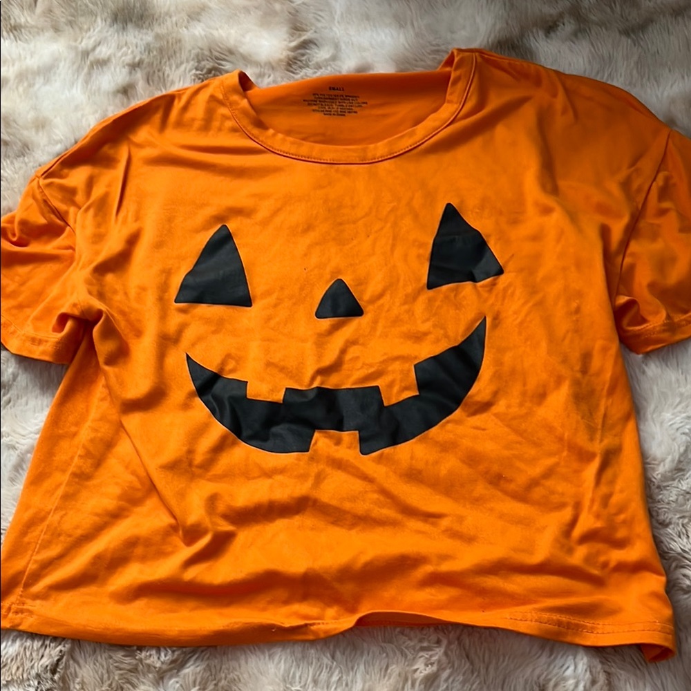 Kids Pumpkin Halloween Costume T-Shirt